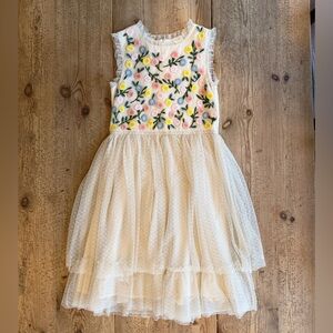 Mini Boden Embroidered Special Occasion Tulle Dress
